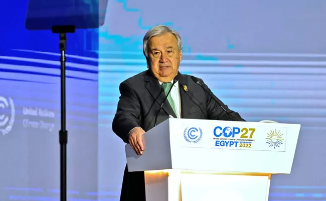 World on highway to climate hell, UN chief Guterres tells COP27 - Sakshi