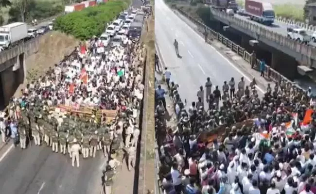 Massive Protest At Belagavi For No To Maha Mela Sec 144 Imposed - Sakshi