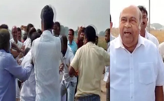 Clash Between BRS And Congress Leaders Nagarkurnool District - Sakshi