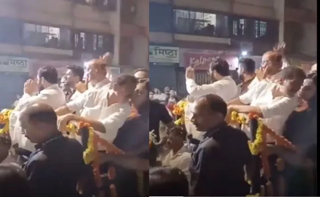 Fact Check: Video of Shiv Sena MLA Prakash Surve Kissing Woman Leader - Sakshi