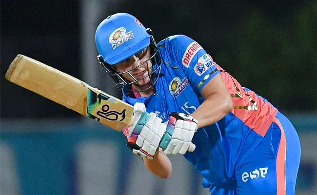 Nat Sciver Brunt stars with 72 as Mumbai Indians post 1824 against up - Sakshi