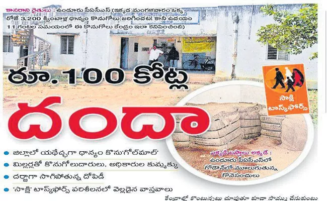 Fake Records Of Grain purchases under TDP rule - Sakshi