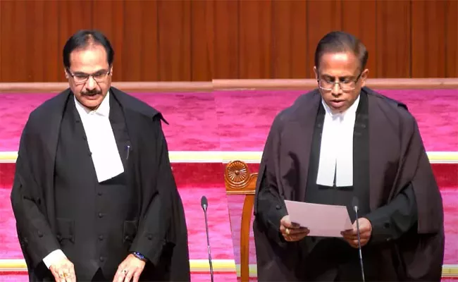 Senior Lawyer KV Viswanathans Took Oath As Judge Of The SC - Sakshi