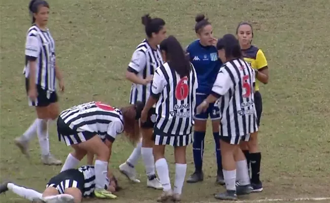 Brutal Headbutt Womens Football Caused Yellow Canged To Red-Card - Sakshi