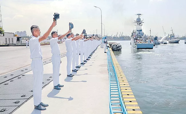 India gifts indigenously-built warship INS Kirpan to Vietnam - Sakshi