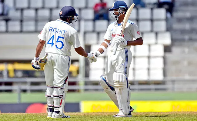 Rohit-Jaiswal Centuries-India Extend Advantage Big Score-1st Test Vs WI - Sakshi