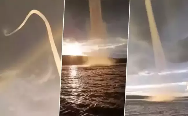 Viral Video: Golden Waterspout Spotted In Russia - Sakshi
