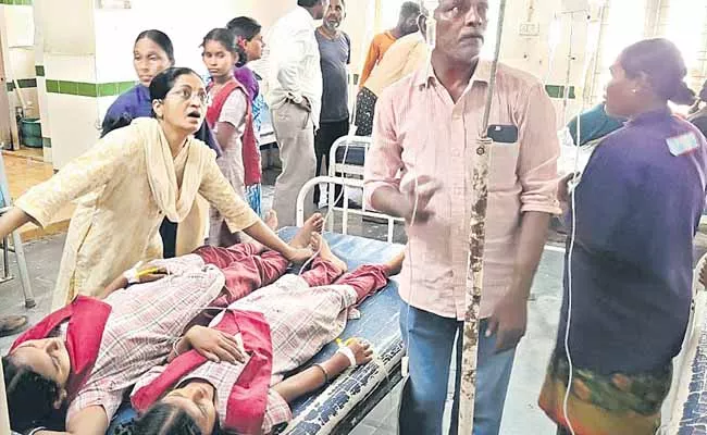 Schoolgirls become ill due to spoiled food - Sakshi