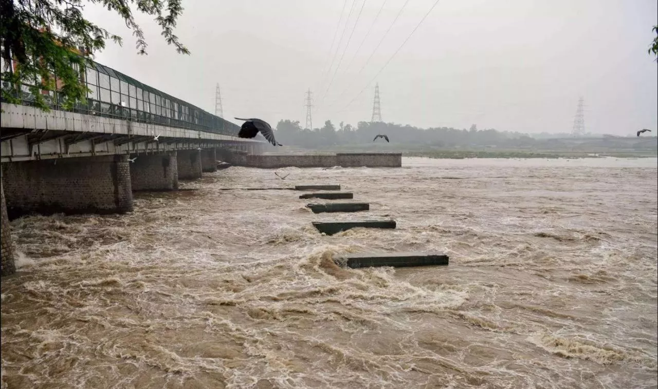 Delhi Yamuna Water Level Crosses Danger Mark Again - Sakshi