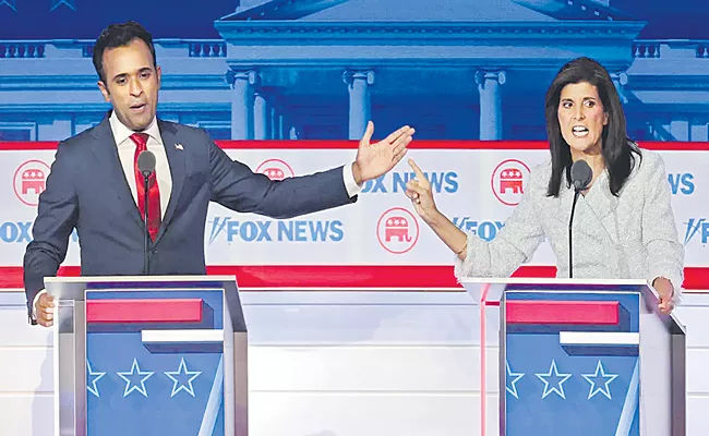 US Presidential Elections 2024: 2 Indian-origin candidates clash in US Republican presidential debate - Sakshi
