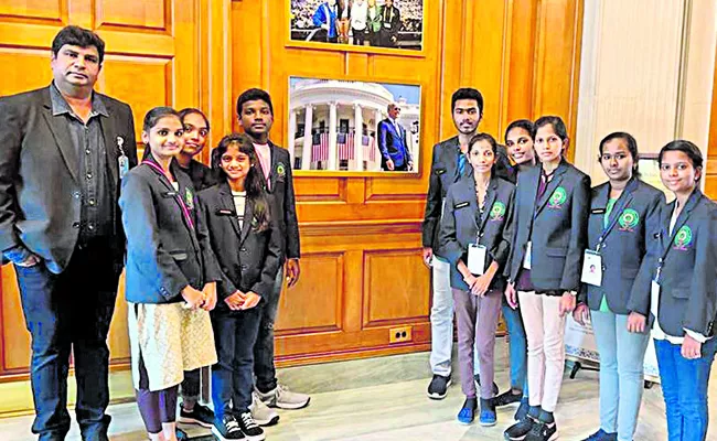 In a first Andhra Pradesh sends government school students to US to visit UN and IMF - Sakshi