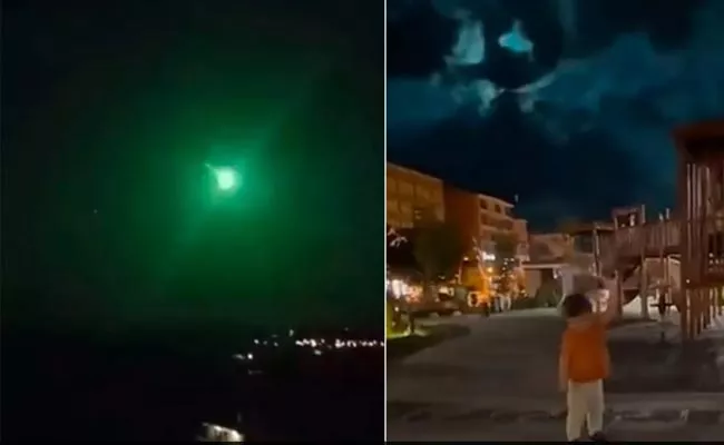 Spectacular Meteor Streaks In Turkey Turns It Green - Sakshi