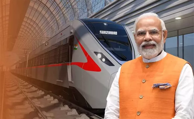 PM Modi Inaugurates Namo Bharat Indias 1st Regional Rapid Train - Sakshi