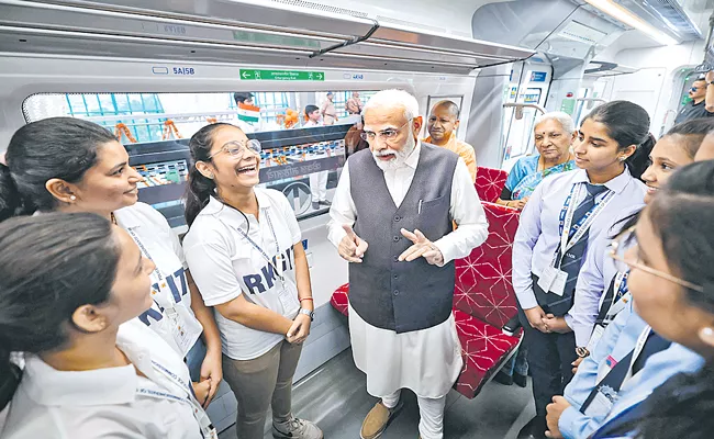 PM Narendra Modi launches India first Regional Rapid Transit System - Sakshi
