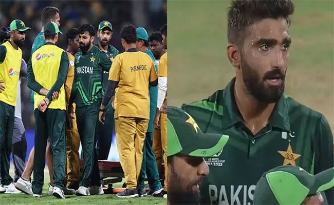 First ever concussion substitute in World Cup history, Usama Mir replaces injured Shadab Khan - Sakshi