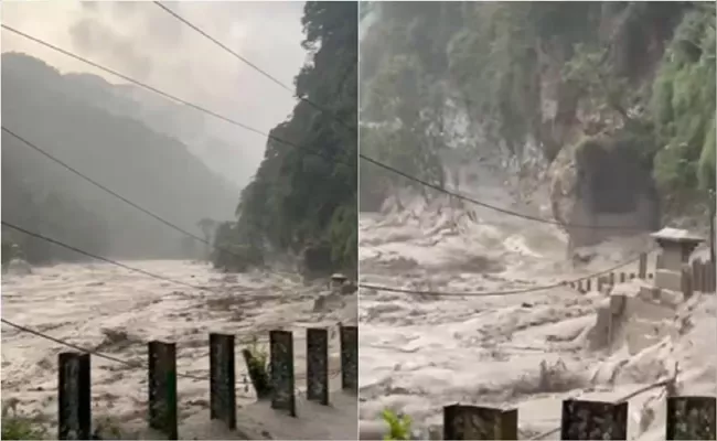 Sikkim Flash Floods Updates: 22 jawans among 102 Missing Teesta river - Sakshi