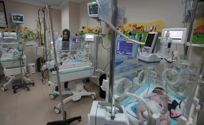 Israel-Hamas war: Huge childrens Die At Gaza Hospital As Israel Hunts Hideouts - Sakshi