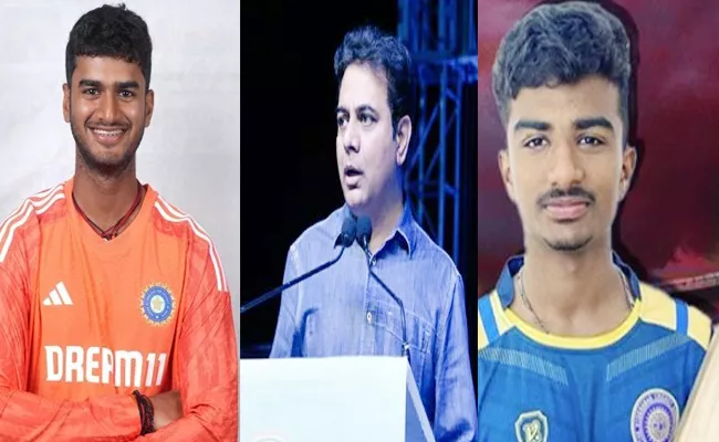 KTR Congratulates Avinash Rao Murugan Abhishek For U19 World Cup Selection - Sakshi