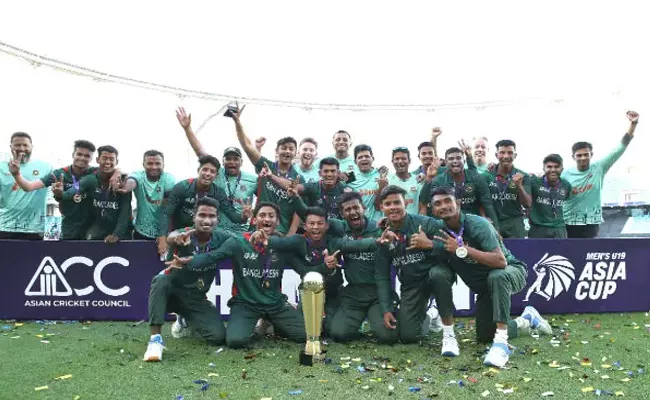 Bangladesh beat UAE to lift their maiden U19 Asia Cup title - Sakshi