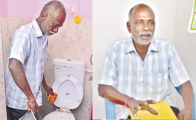 Tamilnadu Coimbatore man clean Toilets to Educate Orphans and Needy Kids - Sakshi