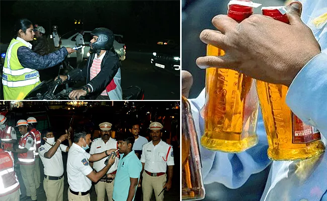 Drunk And Driving Cases Registered In Hyderabad - Sakshi