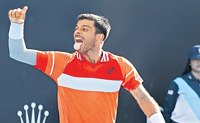 Australian Open 2024: Sumit Nagal stuns World No. 27 to enter 2nd round for first time - Sakshi
