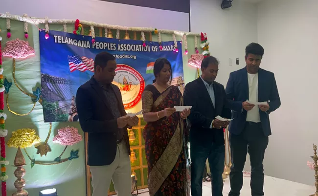 Telangana Peoples Associations new executive committee took oath in Dallas - Sakshi