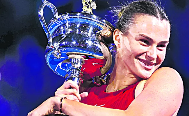 Belarusian star retained the Australian Open womens singles title - Sakshi