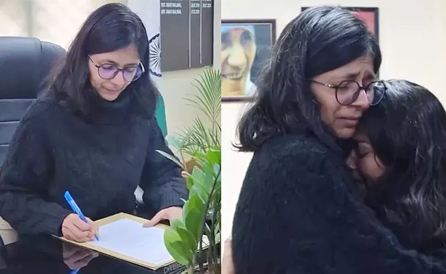 DCW Chief Swati Maliwal Breaks Down In Tears While Leaving Office - Sakshi