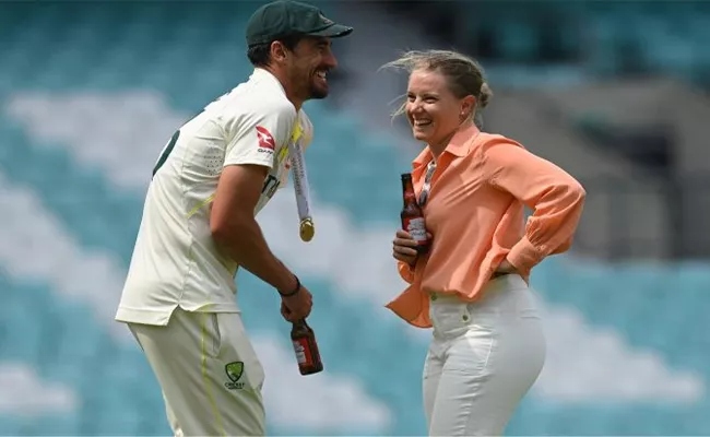 Aussie Cricketers, Husband And Wife Starc, Healy Out On 99 In Their 9th Test - Sakshi