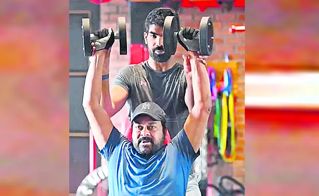 Chiranjeevi Workout In Gym For Vishwambhara Movie - Sakshi