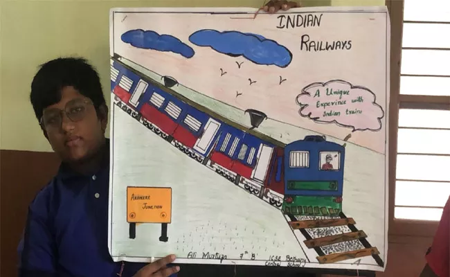 Indian Railways Organized a Competition in Schools - Sakshi