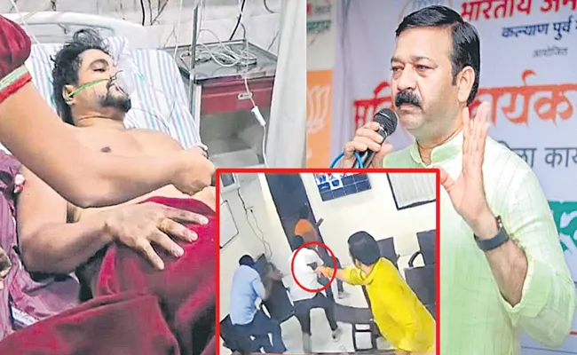 BJP MLA Ganpat Gaikwad shot at Shiv Sena Mahesh Gaikwad leader inside police station - Sakshi