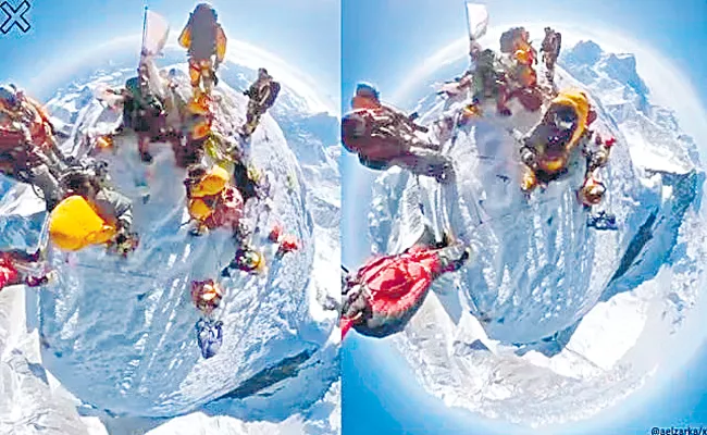 Viral Video Showing 360-Degree View Of Mount Everest - Sakshi