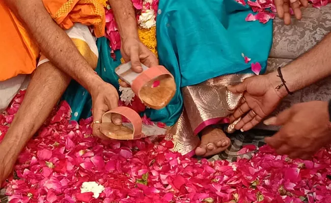 Man Gifts His Mother Slippers Made His Own Skin inspired by Lord Rama - Sakshi