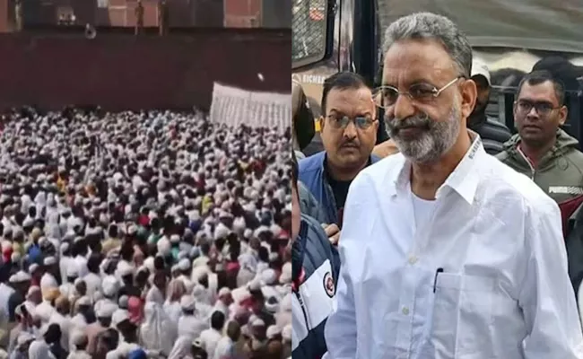 Gangster-politician Mukhtar Ansari laid to rest thousands attend funeral procession - Sakshi