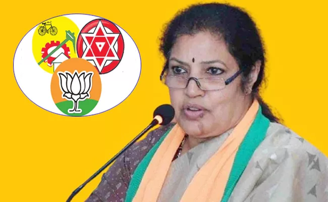 Ksr Comments On Purandeshwari's Words That The Goal Of The Three Parties Is One - Sakshi