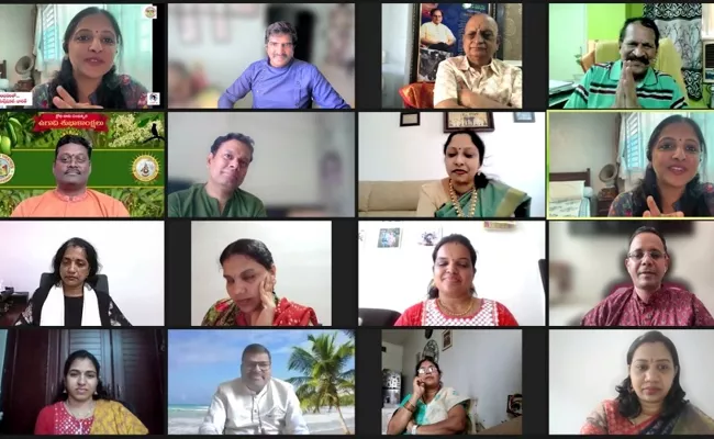 Ugadi Kavi Sammelan with poets from11 countries by Sri Samskrutika Kalasaradhi - Sakshi