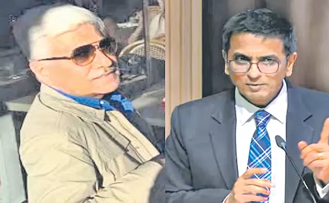 CJI DY Chandrachud, senior advocate Dinesh Dwivedi funny scene - Sakshi