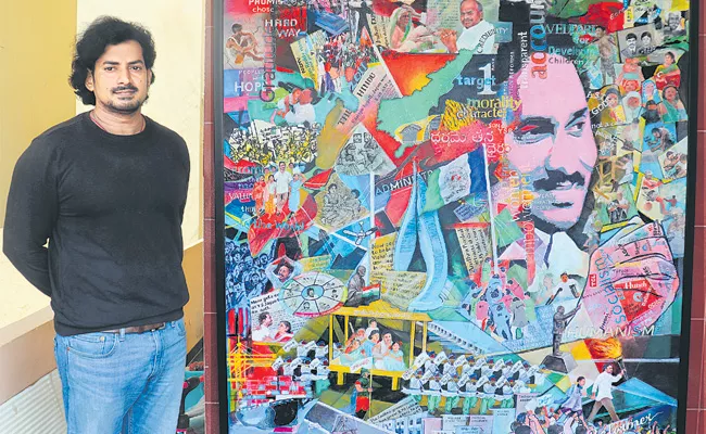 Abstract painting On YS Jagan Political life