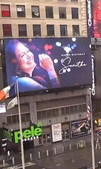 Singer Sunitha Picture New York Times Square