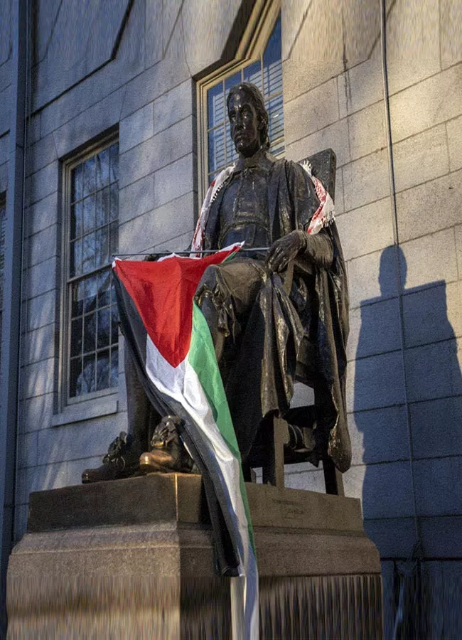 Harvard University protesters raise Palestinian flag Nearly 900 arrested in US